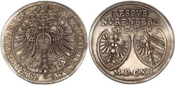 Duitsland, Nürnberg, stad. Reichsguldiner (60 Kreuzer) 1612