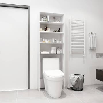 vidaXL Wasmachinekast 64x24x190 cm wit, Verzenden