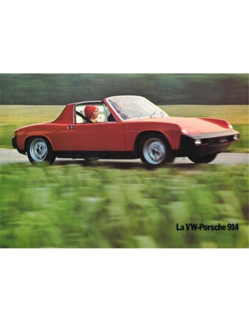 1975 VW-PORSCHE 914 BROCHURE FRANS, Ophalen of Verzenden