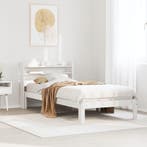 vidaXL Bedframe met hoofdeinde zonder matras 100x200 cm wit, Verzenden, Nieuw