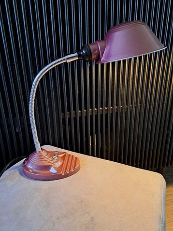 Art Deco industriële bureaulamp - Bureaulamp - Gietijzer,