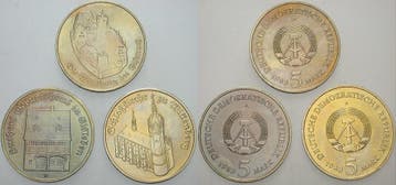 3 x 5 Mark 1983 A Gedenkmunten duitse Demokratische Republik, Verzenden