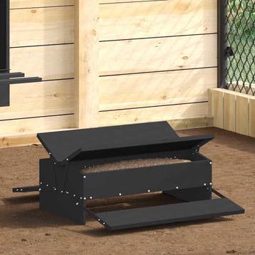 vidaXL Kip trekvoeder Zwart 75 x 53 x 20,5 cm 10 kg, Verzenden, Nieuw