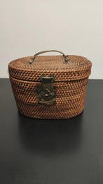 QING - Theepot - Porselein - Mand van riet, Antiek en Kunst