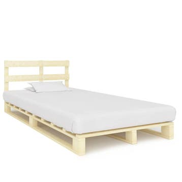 vidaXL Bedframe pallet massief grenenhout 120x200 cm, Verzenden, Nieuw