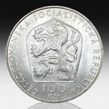 Tchécoslovaquie. 100 Korun (Viktor Kaplan), silver 1976
