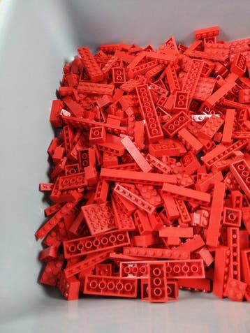 Lego - geen serie - 01. Partij van 1000 rode bouwstenen -, Nieuw