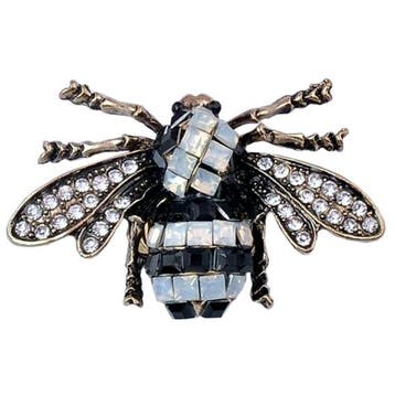 Fako Bijoux - Magnetische Broche - Bij Met Glas - Magneet, Verzenden