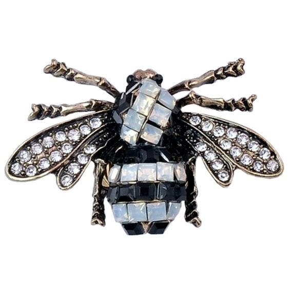 Fako Bijoux - Magnetische Broche - Bij Met Glas - Magneet, Handtassen en Accessoires, Broches, Verzenden