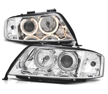 PHARES XENON AUDI A6 4B 97-01 ANGEL EYES FOND CHROMÉ, Verzenden, Nieuw