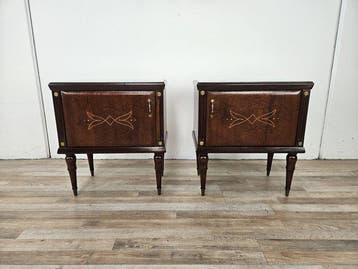 Nachtkastje (2) - Set van twee nachtkastjes van eikenhout