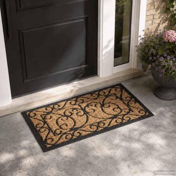 vidaXL Deurmat rechthoekig 45x75 cm rubber en kokosvezel, Tuin en Terras, Verzenden, Nieuw
