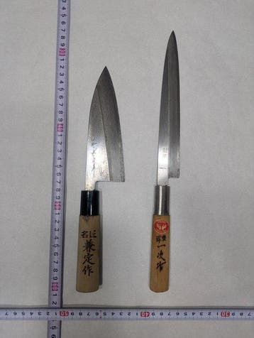 Keukenmes - Staal, Hout - Japan - Traditionele Japanse Deba-