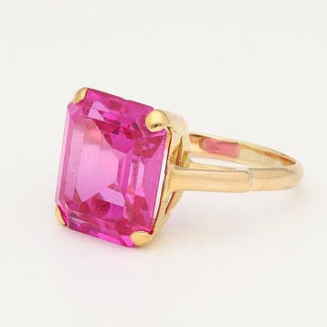 Bague - 19,2 carats Or jaune Saphir