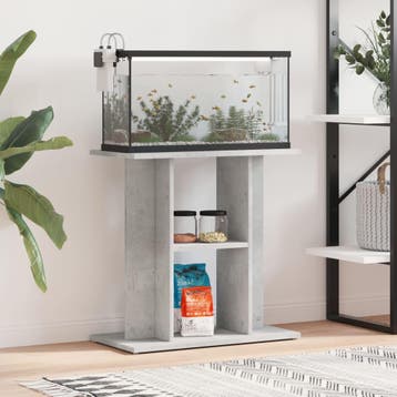 vidaXL Aquariumstandaard Betongrijs 60x30x60 cm Bewerkt hout, Dieren en Toebehoren, Verzenden, Nieuw