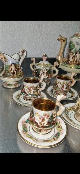 Capodimonte - Service à café (29) - Porcelaine - Service à, Antiquités & Art