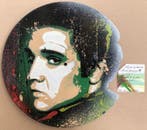 Elisée Skayzoo (XX) - Elvis graffiti sur vinyle 33T, Antiek en Kunst