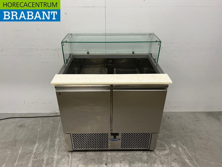 Acier inoxydable Tecnodom Établi réfrigéré Saladette 2, Articles professionnels, Horeca | Équipement de cuisine, Envoi