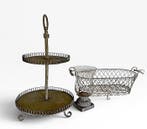 Tuinmeubelset (3) - IJzer, Smeedijzer, Glas - Decori vintage, Antiek en Kunst