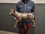 Beeld, XL Bronze Bull Hand-Crafted - 28 cm - Brons