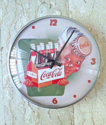 Horloge murale - Coca Cola - Vintage Métal, Verre - Inconnu