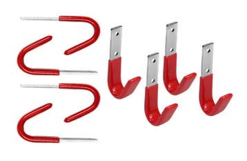 Set van 4 universele wandhaken (metaal en rubber), Verzenden