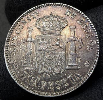 Spanje. Alfonso XIII. 1 Peseta 1901*01 SMV (Zonder