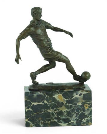 Milo (1910-1978) - sculptuur, Footballer in Action - 23 cm -