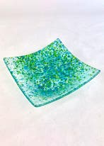 Plat - Verre de Murano - Assiette Mix Verte 16 cm