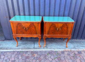 Table de chevet (2) - Bois, Verre