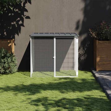 vidaXL Kippenhok met dak 103x98x90 cm gegalvaniseerd staal, Verzenden