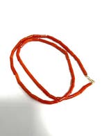 Corail - 18 carats - Or jaune - Collier - Rosso Sardegna