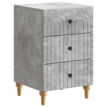 vidaXL Nachtkastje met lade Betongrijs 43x 41 x 66,5 cm, Verzenden