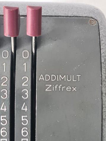 Addimult Ziffrex - Rekenmachine - 1950-1960, Antiek en Kunst