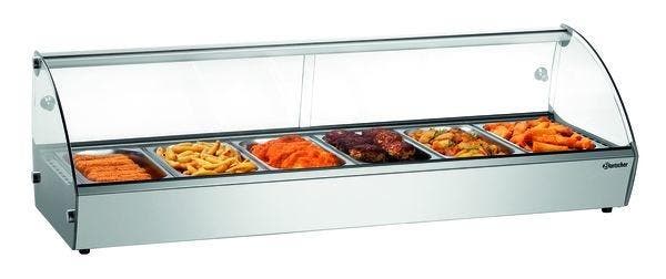 Warmhoudvitrine | RVS/Glas | R6 68L | 6x 1/3 GN | 230V |, Zakelijke goederen, Horeca | Keukenapparatuur, Nieuw in verpakking, Verzenden