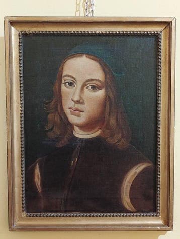 Scuola Italiana (XIX), dal Perugino - Ritratto di giovane -, Antiek en Kunst