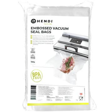 Vacuümzakken | 150x250mm | Reliëf | 100 Stuks HENDI, Verzenden, Nieuw in verpakking