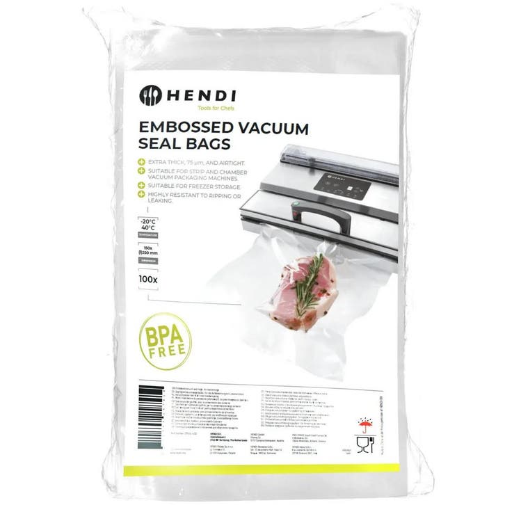 Vacuümzakken | 150x250mm | Reliëf | 100 Stuks HENDI, Zakelijke goederen, Horeca | Keukenapparatuur, Nieuw in verpakking, Verzenden