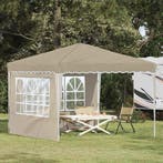 vidaXL Pop-up Feesttent Crème 288 x 288 x 245 cm Oxford Stof, Verzenden
