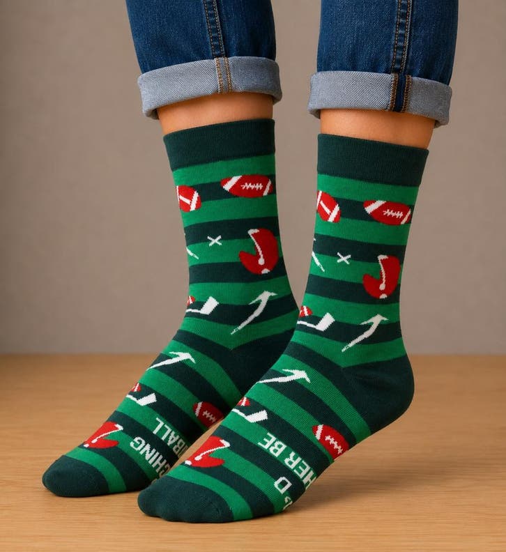 Sokken - American Football Print Rugby - Groen Wit Rood -, Kleding | Dames, Sokken en Kousen
