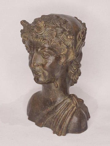 Buste, Janus Bifrons - Double-Faced Roman God Bust - 14 cm -