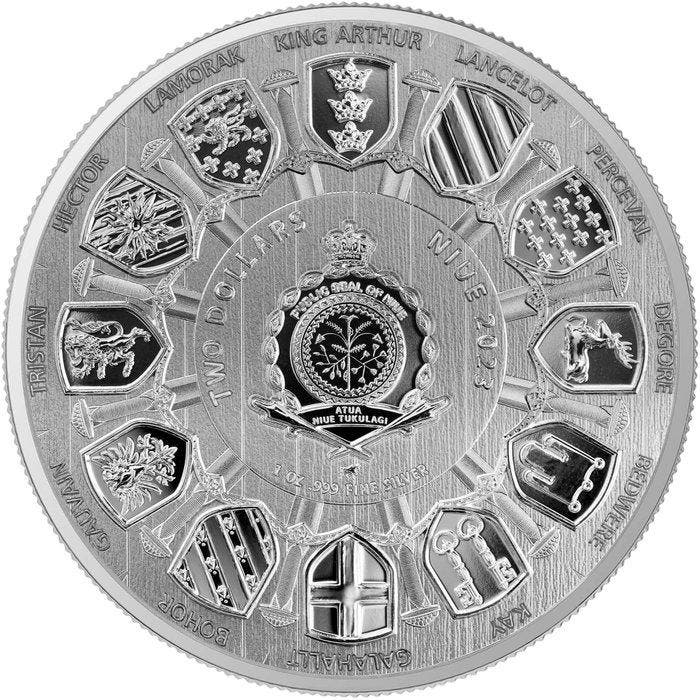 Niue. 2 Dollars 2023 Camelot - Arthur Pendragon - 1 oz, Postzegels en Munten, Munten | Europa | Niet-Euromunten