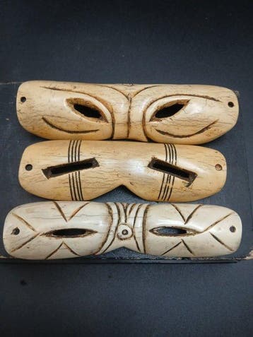 Inuit style Snow gogoles - lunettes de neige - américain, Antiquités & Art