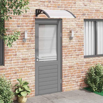 vidaXL Deurluifel 80x75 cm polycarbonaat zwart en, Verzenden