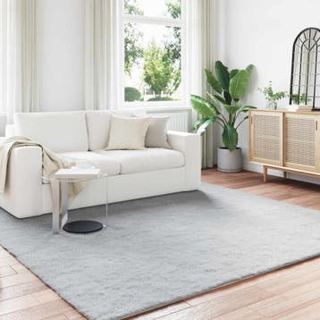 vidaXL Antislip vloerkleed van imitatie konijnenbont OLITE, Verzenden