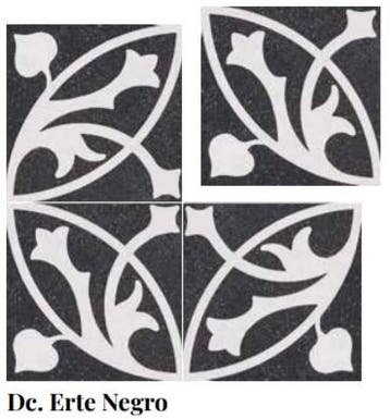 Erte Negro 22.3x22.3 Decor / Design Tegel ( Keramisch ) /, Doe-het-zelf en Bouw, Ophalen of Verzenden, Nieuw