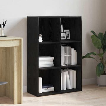 vidaXL Boekenkast Zwart Eiken 66x30x98 cm Engineered Wood, Huis en Inrichting, Verzenden, Nieuw