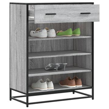 vidaXL Schoenenkast 75x38x97,5 cm bewerkt hout en metaal, Huis en Inrichting, Kasten | Schoenenkasten, Verzenden, Nieuw