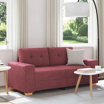 vidaXL Loveseat bank / zetel Wijnrood 180x77x82 cm Stof, Verzenden
