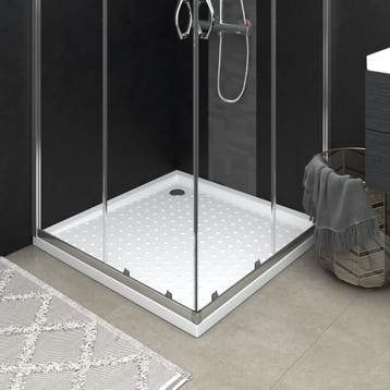 vidaXL Douchebak met noppen 80x80x4 cm ABS wit, Doe-het-zelf en Bouw, Verzenden, Nieuw